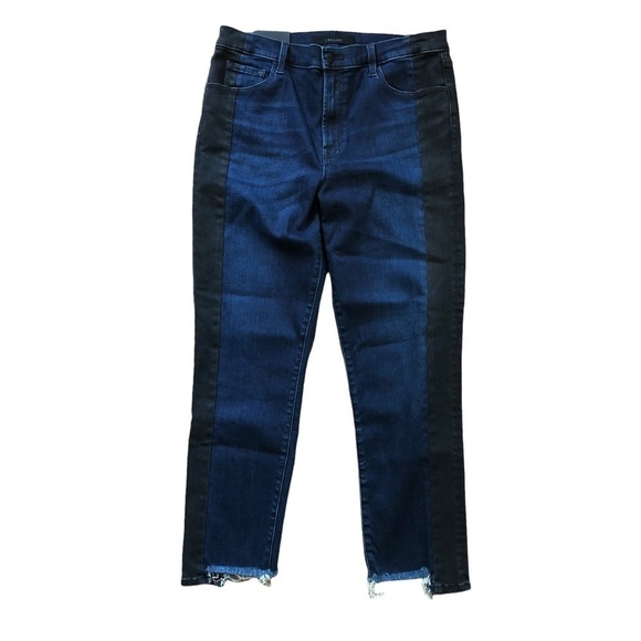 J Brand Ruby High Rise Crop Cigarette Jeans  Blue Black 31 - Picture 1 of 12
